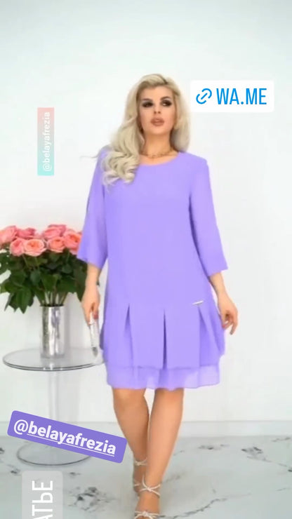 💕【S-5XL】👗Rochie elegantă cu imprimeu din plasă pentru doamne