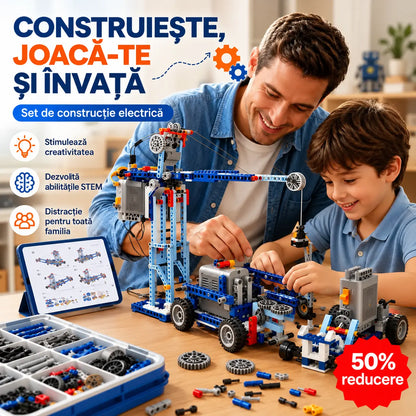 🔥【312 piese】🤖🧩 Set de construcție robot electric pentru copii