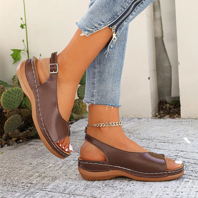 👡 Sandale Romane din Piele de Vacă Premium – Talpă Groasă Anatomică, Închidere Velcro rapidă și Mărimi Mari 36-43! ☀️✨