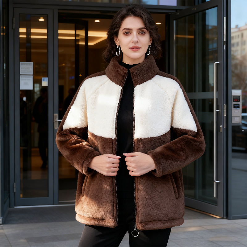 【🔥Половина цена за есен и зима】☃️❄️Ново кадифено яке от агнешка вълна за есен и зима 2025 г