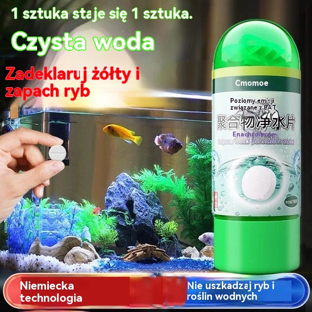 【Kup 1, a 1 dostaniesz gratis】💦🐟Tabletki oczyszczające polimery ｜Szybko usuwają chlor i stabilizują wodę ｜Podmiana wody w akwarium bez osadzania się wody