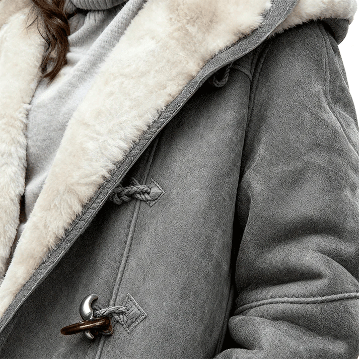 🥼🐏💖【Zimska novost 43% popusta】Modna in topla ženska semiš jakna 2025 z volneno podlogo, velikosti S–5XL, primerna za zimo in vsakodnevno nošenje