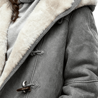 🥼🐏💖【Zimska novost 43% popusta】Modna in topla ženska semiš jakna 2025 z volneno podlogo, velikosti S–5XL, primerna za zimo in vsakodnevno nošenje