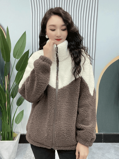 🔥 Половина цена - хванете сега -- 【Размери M-4XL】🐏 Зимен поларен памучен яке, убогено дебело материя от агнешка вълна и памуч