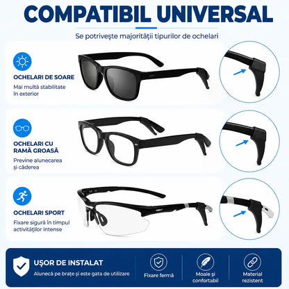 Set Oprit-Alunecare Ochelari din Silicon – Cârlige Anti-Alunecare Mișcare & Confort Maxim (Set 14 Perechi) 👓🥽