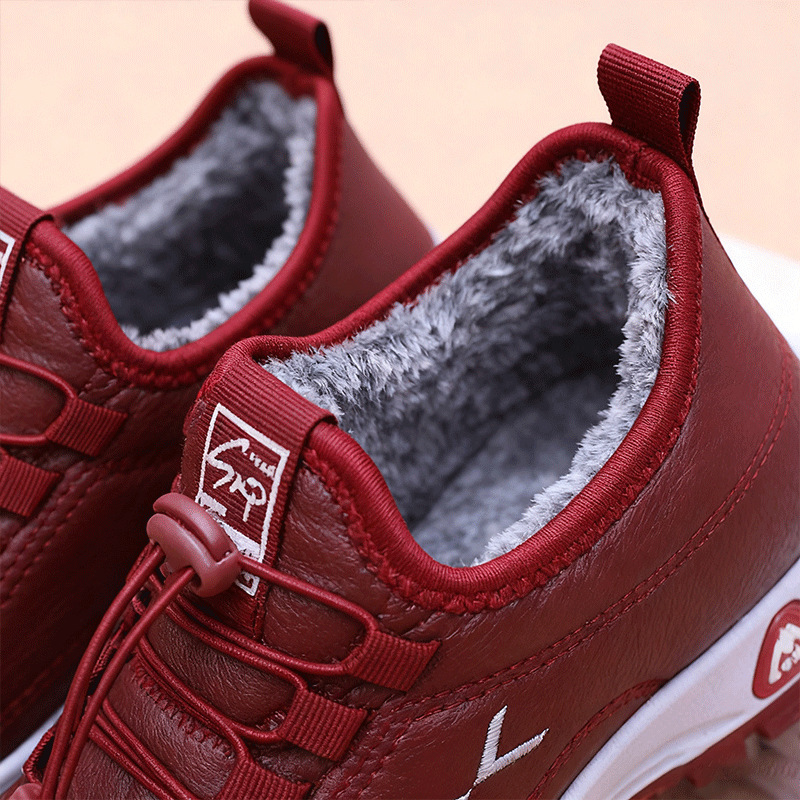 🔥Mitad de precio — ¡Agarra ahora! —【Tallas 35-41】Nuevo estilo de invierno, zapatos de piel natural con flanela de algodón, hechos a mano