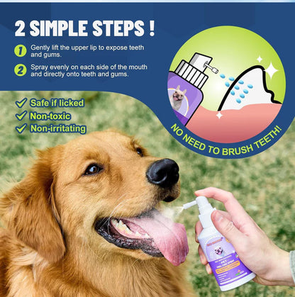 🐶🐱Čisticí sprej na zuby pro psy a kočky s deodorizujícím účinkem 