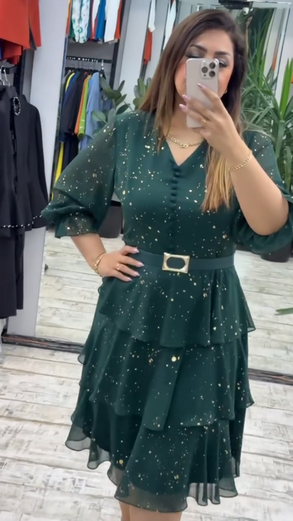 【🥇Vânzare fierbinte】(S-5XL) 💋 Rochie din șifon de înaltă calitate