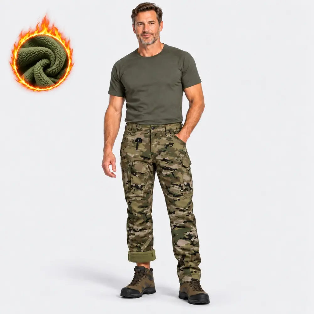 【S-4XL】Pantaloni tactici IX7 căptușiți cu fleece, pantaloni de exterior rezistenți la vânt, pantaloni de lucru pentru exterior, de iarnă