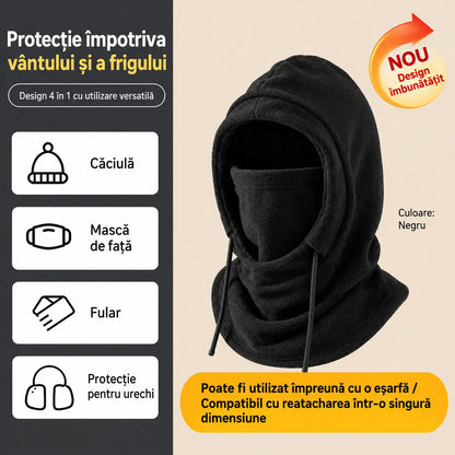 ❄️ Cagulă termică cu acoperire completă și căptușeală din fleece, concepută pentru protecție împotriva frigului chiar și la temperaturi de până la -20°C. ⛷️ Ideală pentru schi, motociclism și activități în aer liber