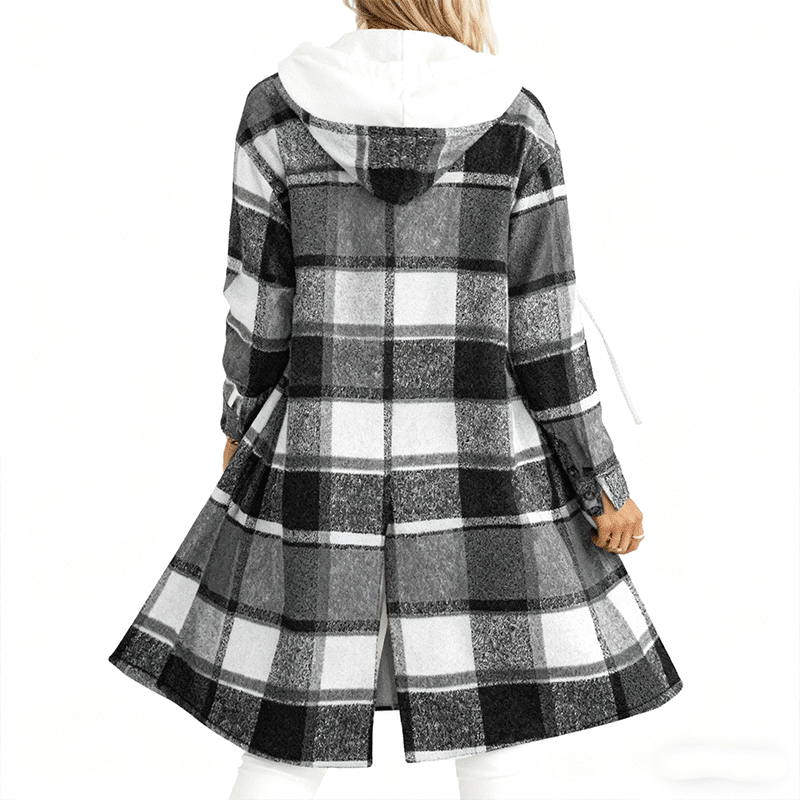 🐏【Połowa ceny na koniec miesiąca】Damska kurtka z kapturem, z polarisem, w większych rozmiarach dostępna