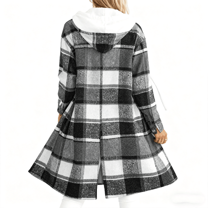 🐏【Połowa ceny na koniec miesiąca】Damska kurtka z kapturem, z polarisem, w większych rozmiarach dostępna