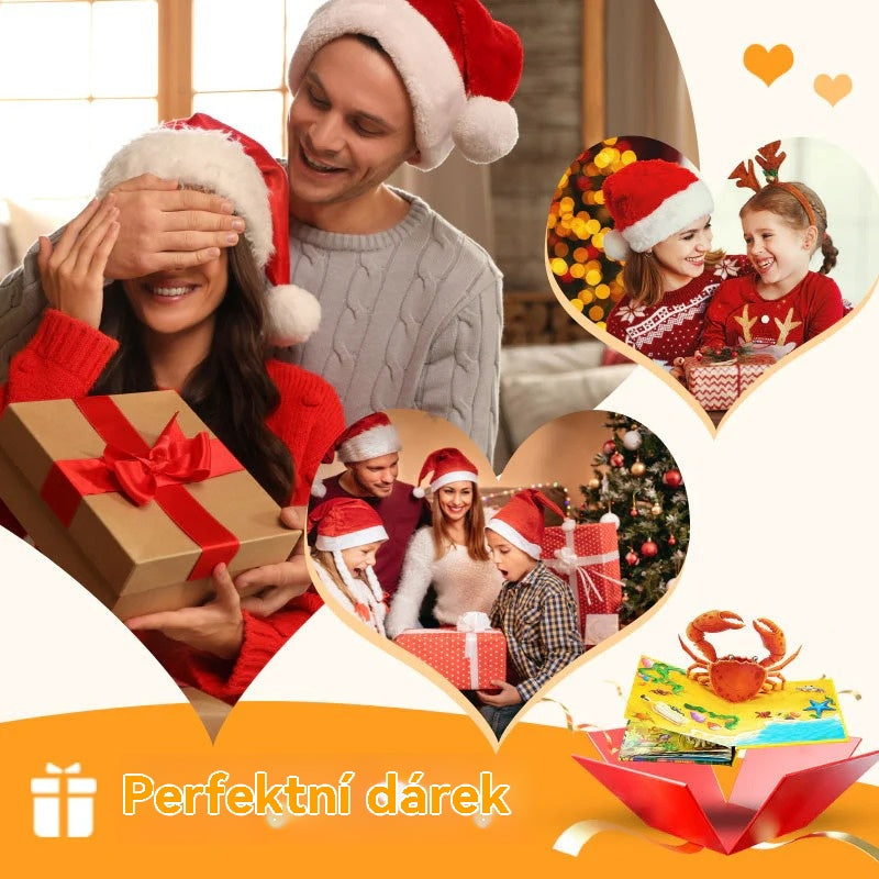 【Kupte 2, dostanete 2 zadarmo】4 kusy 🎁🎁 3D kniha s vyskakovacím oknem a zvieratami