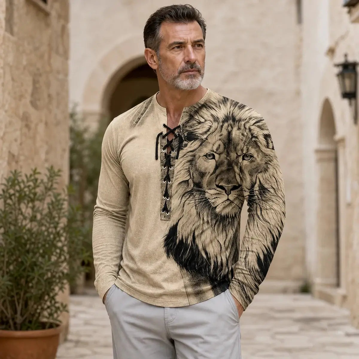 🦁🦁2026【Nou】Tricou casual bărbătesc cu imprimeu 3D