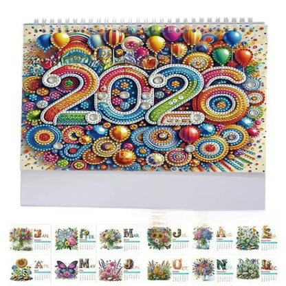 【Priama zľava 25 €】🥰🥰 Nový kalendár 2026, 13 strán, diamantový obrázok, DIY, ručné bodkovanie diamantmi