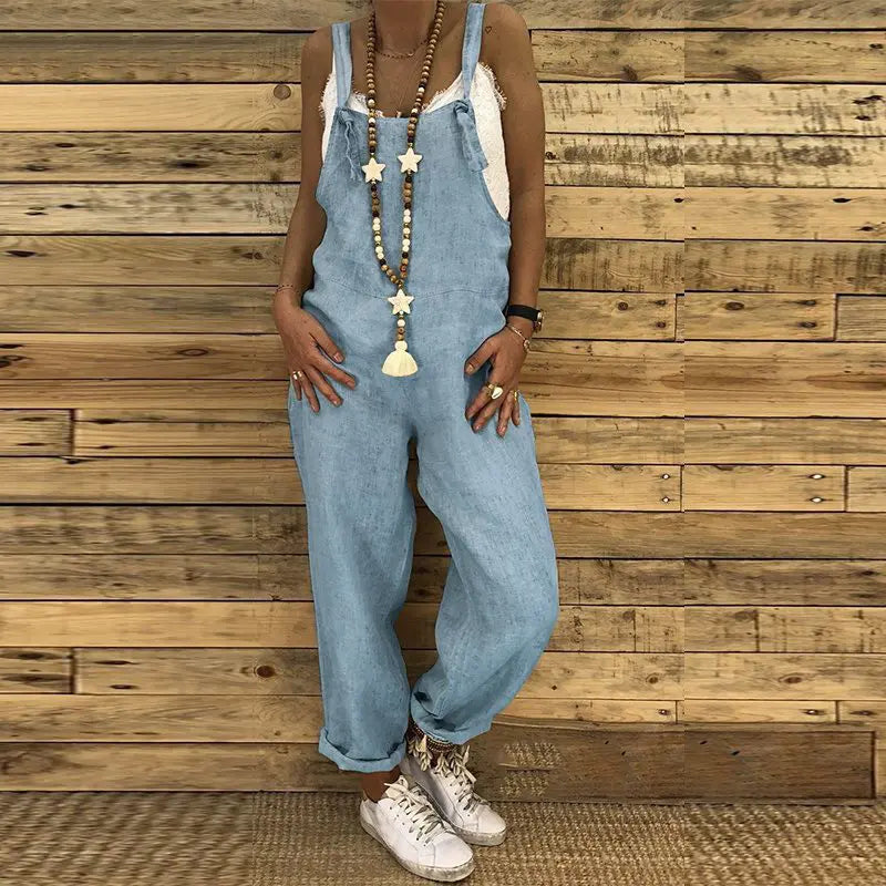 👖 Salopetă nouă, elegantă și lejeră din denim💖