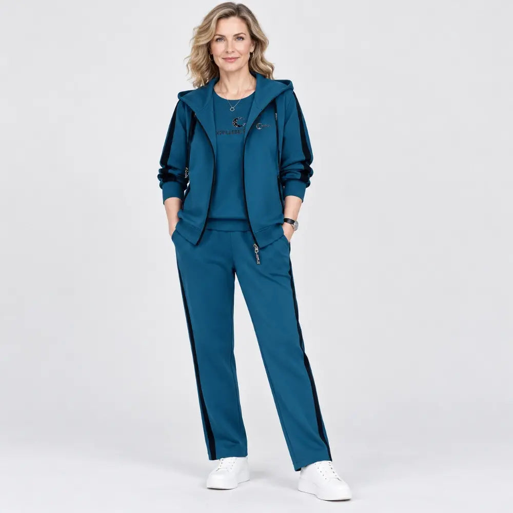 【M-4XL】Set gratuit din 3 piese 2026 – hanorac cu glugă pentru toamnă/iarnă, croială lejeră, stil sport, mărimi mari, pentru mămici