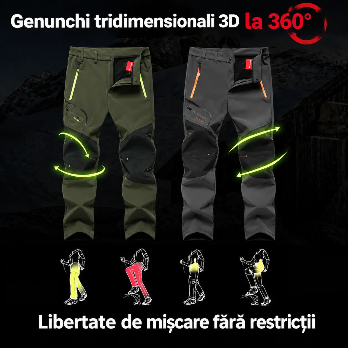 🏃‍♂️【S–5XL】Pantaloni outdoor pentru bărbați, model nou 2026, pentru toamnă și iarnă – călduroși, căptușiți cu fleece, impermeabili și rezistenți la vânt
