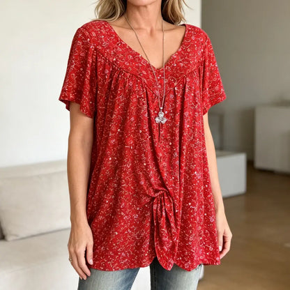 ✨【S-5XL】Tricou de vară pentru femei cu mânecă scurtă și decolteu în V