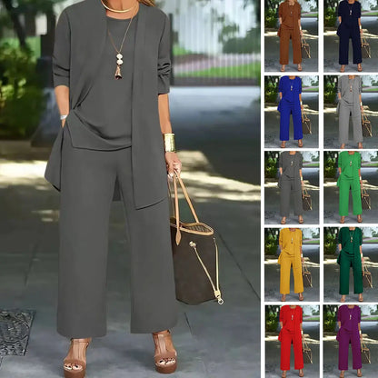 🧥【S-8XL】Set elegant de trei piese pentru femei, croială lejeră🍂