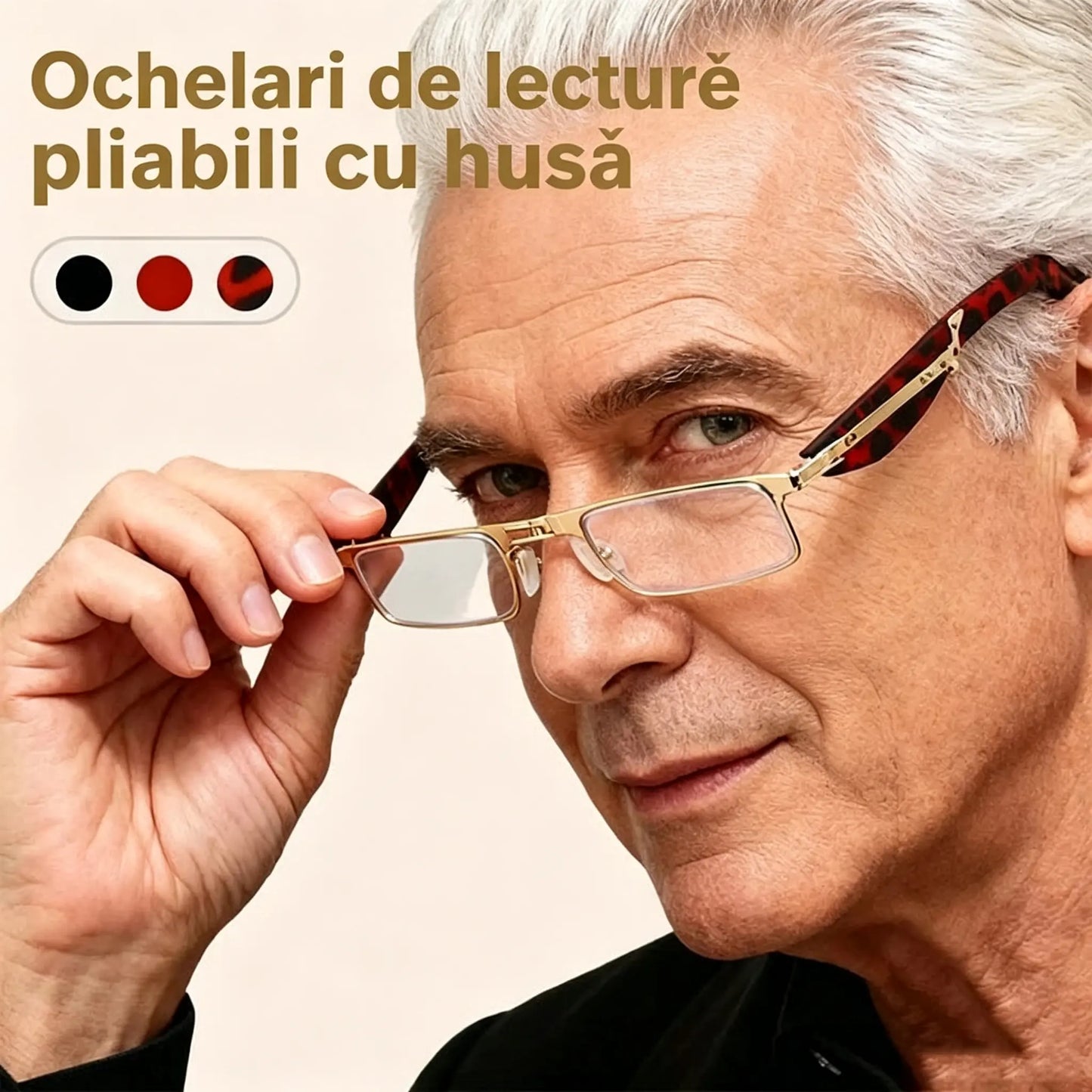 🔥👓 Ochelari de citit pliabili anti-lumină albastră, cu husă