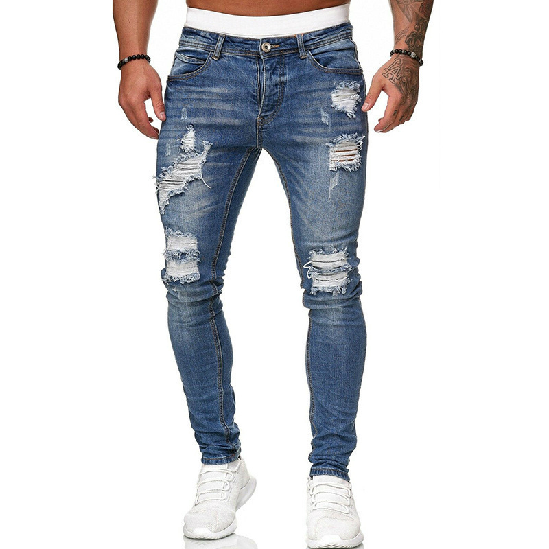 👖Blugi skinny rupți pentru bărbați, reducere 50%🏆
