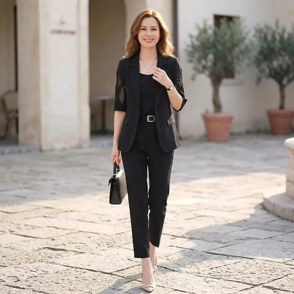 🏆【Jachetă + Maiou + Pantaloni】Set Fashion Casual din 3 Piese