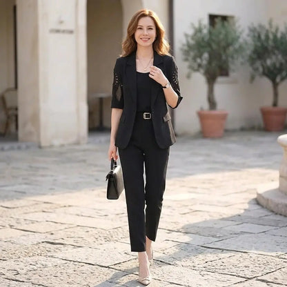 🏆【Jachetă + Maiou + Pantaloni】Set Fashion Casual din 3 Piese