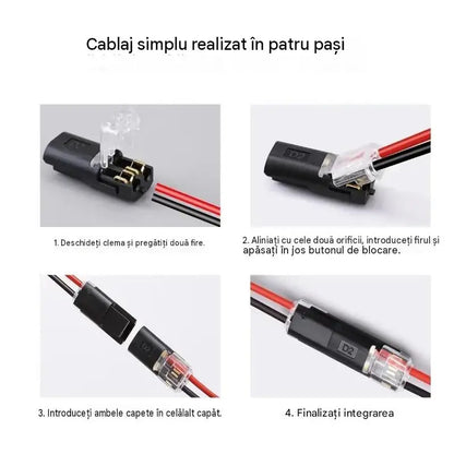 🥳 Reducere 50%! ⏰【1000 de bucăți în stoc】Conector electric fără dezizolare, cu clemă de blocare, închidere sigură și design antiderapant ⚡️