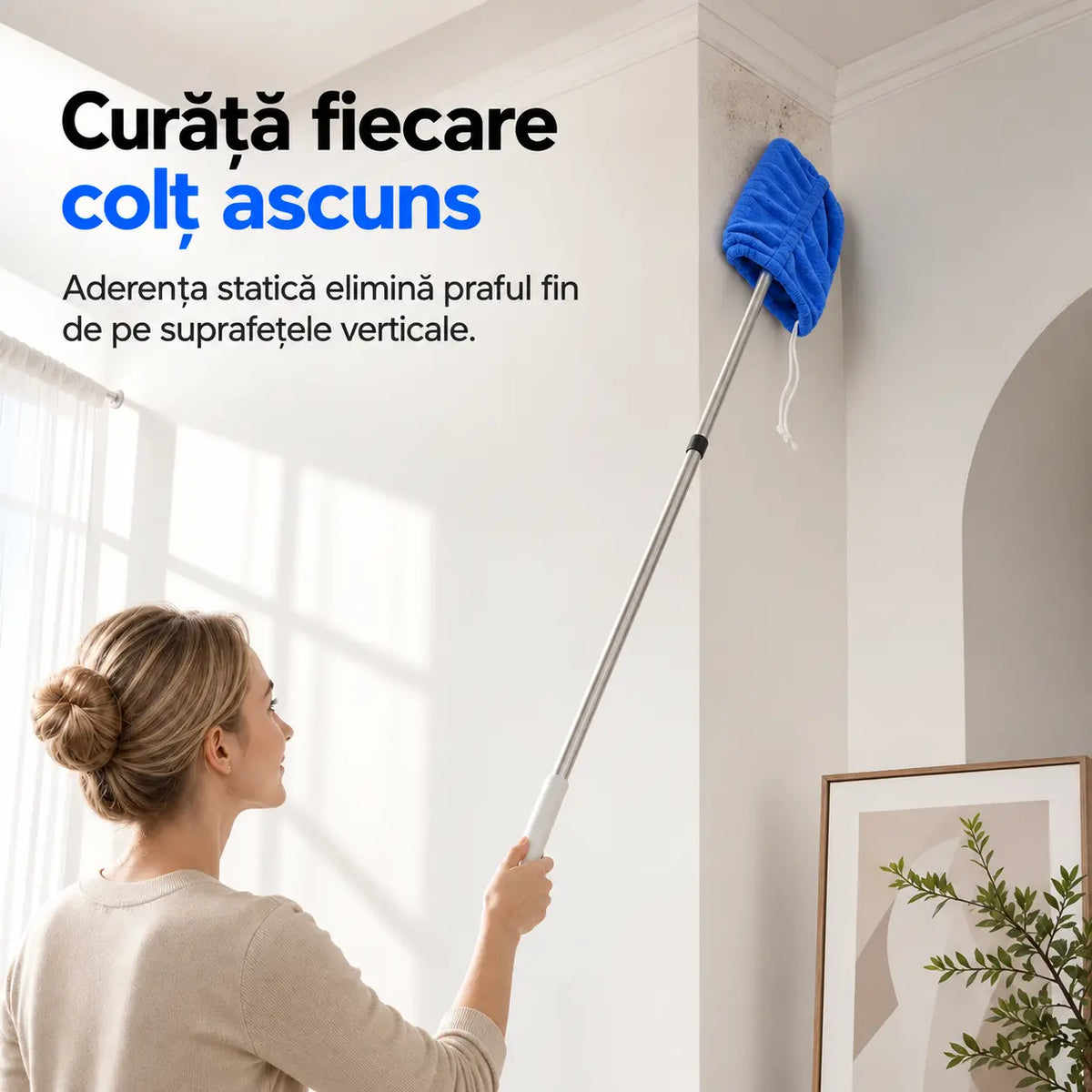 ✨4 bucăți la doar 129 lei! 🧹 Curățenie mai eficientă, cu mai puțin timp pierdut! Huse textile reutilizabile pentru mătură