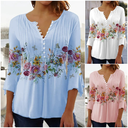 👕🥰【Ofertă limitată - Reduceri de până la 50%】[S-5XL] Tricou modern pentru femei cu decolteu în V