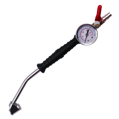 🔥¡Oferta especial!🔥Boquilla de alta densidad con codo y manómetro para una medición precisa de la presión de los neumáticos; alta resistencia y durabilidad.🔥