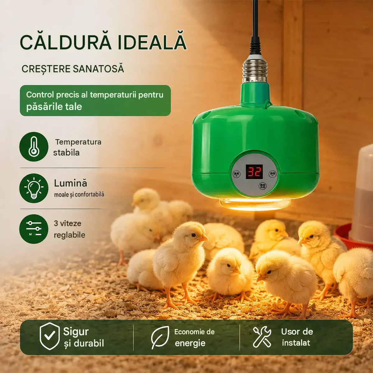 🌈[50%OFF！] Lampă inteligentă de încălzire cu temperatură constantă pentru animale de companie pentru reproducere