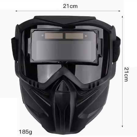 🔥【Kupte jednu, druhou dostanete zdarma】Automaticky ztmavovací celoobličejová svářečská kukla 