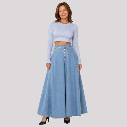 📢📢50% reducere! 🎉🚨 Fustă din denim pentru femei, la modă, nouă, 2026