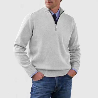 🎉【L-5XL】Pulover tricotat din cașmir pentru bărbați, stil casual, călduros și rezistent la frig