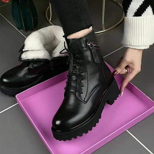 😍【35-40】Cizme Martin calde și antiderapante cu talpă groasă, cu cizme de catifea 3826060