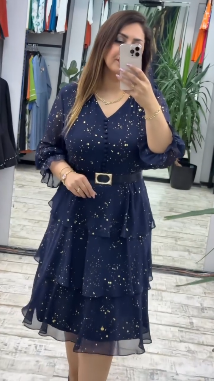 【🥇Vânzare fierbinte】(S-5XL) 💋 Rochie din șifon de înaltă calitate