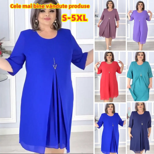 【🏆 Cele mai bine vândute produse】🔥🥰【S-5XL】2025 Rochie simpla multicolora