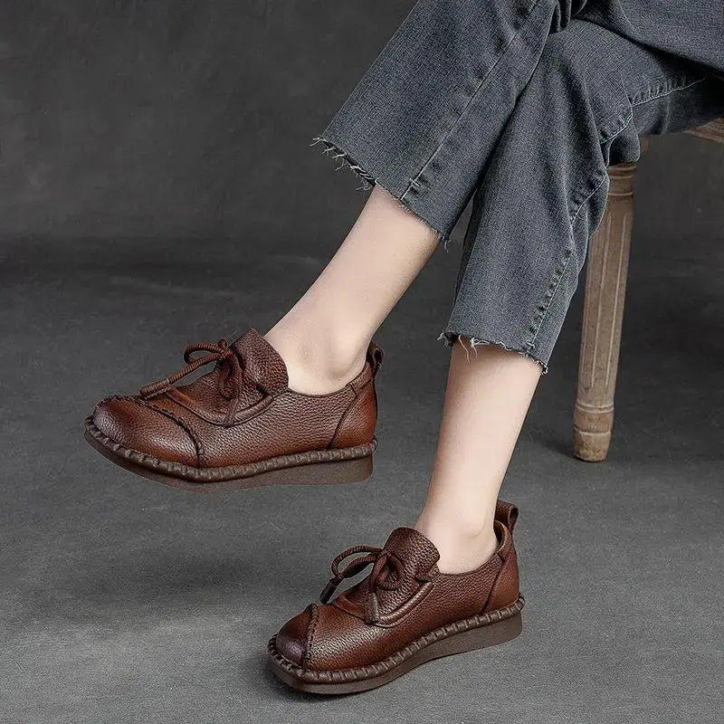 🔥【35-40】Pantofi de damă din piele moale, lucrați manual și de înaltă calitate