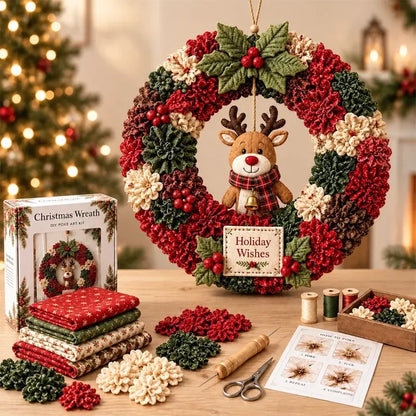 ⏰ ULTIMA ZI! Reducere de 50% ✨ Creează o coroniță de Crăciun pe care vei fi mândru să o expui 🎄❤️ Kit de lucru manual (tehnică 3D de inserare a materialului), cu tutorial și ghid incluse