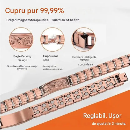 🔥【Brățară + Colier】Brățară magnetică pentru bărbați, cu design de vultur
