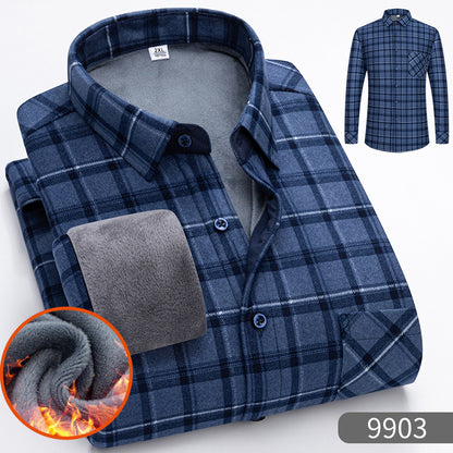 🔥【Mitad de precio por tiempo limitado】👔Camisa cálida de manga larga empresarial para otoño e invierno