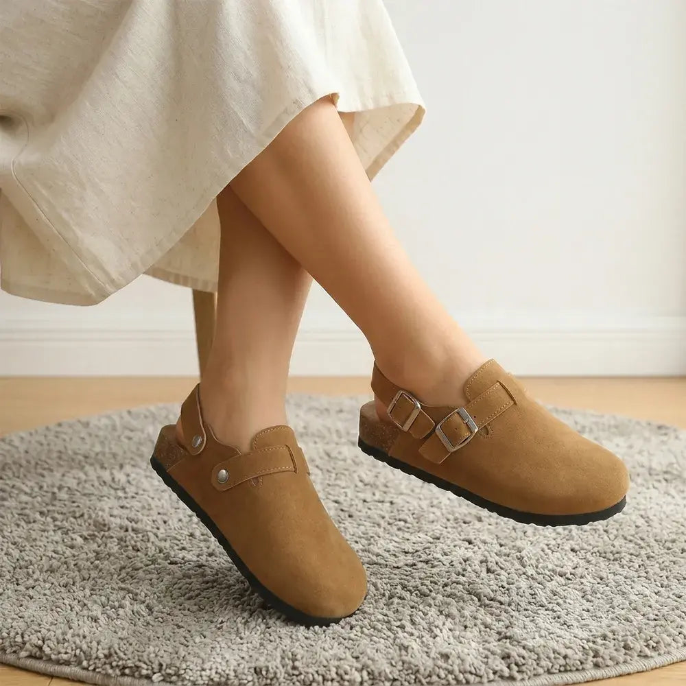 ✨【35-45】Sandale cu platformă, mărimi mari – slip-on, cu închidere cu cataramă – pantofi largi și confortabili pentru femei
