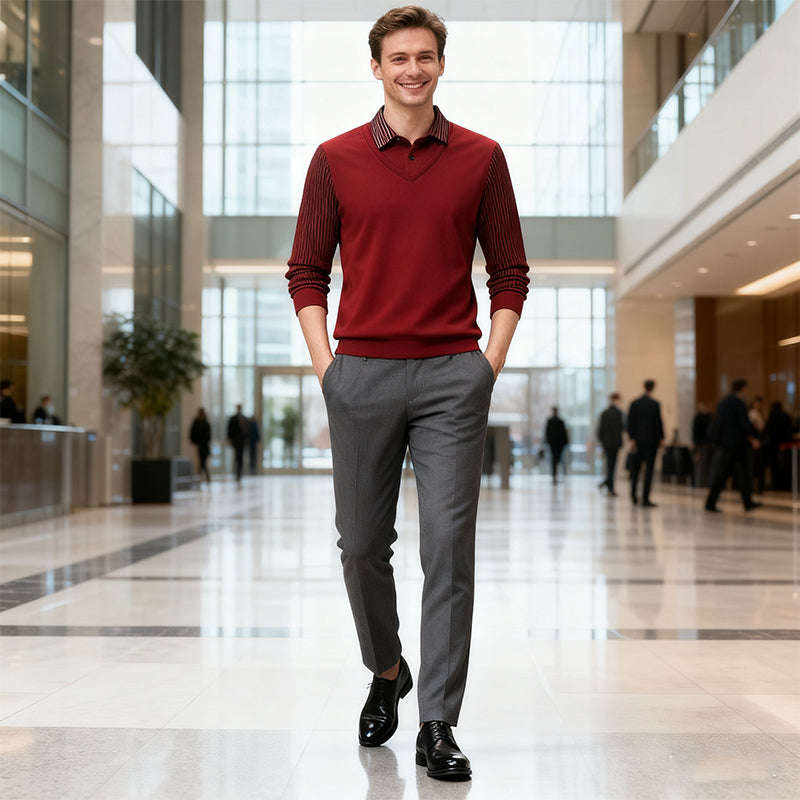 🔥Pory jesienno-zimowe: polowa ceny【M-4XL】Męskie casualne koszulki POLO na jesień i zimą