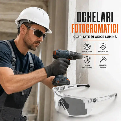 Ochelari de Protecție Multipurpose pentru Muncă și Sport – Anti-Praf, Anti-Vânt și Protecție UV400 pentru Lucrări de Tâmplărie, Bricolaj, Service Auto, Grădinărit și Ciclism