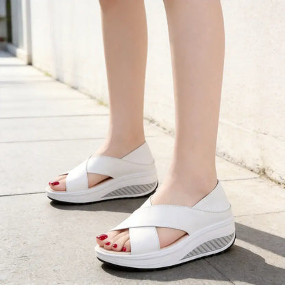 [Mărimi 35-40] Sandale noi de damă, casual (2026), talpă groasă, aerisite, vârf deschis.