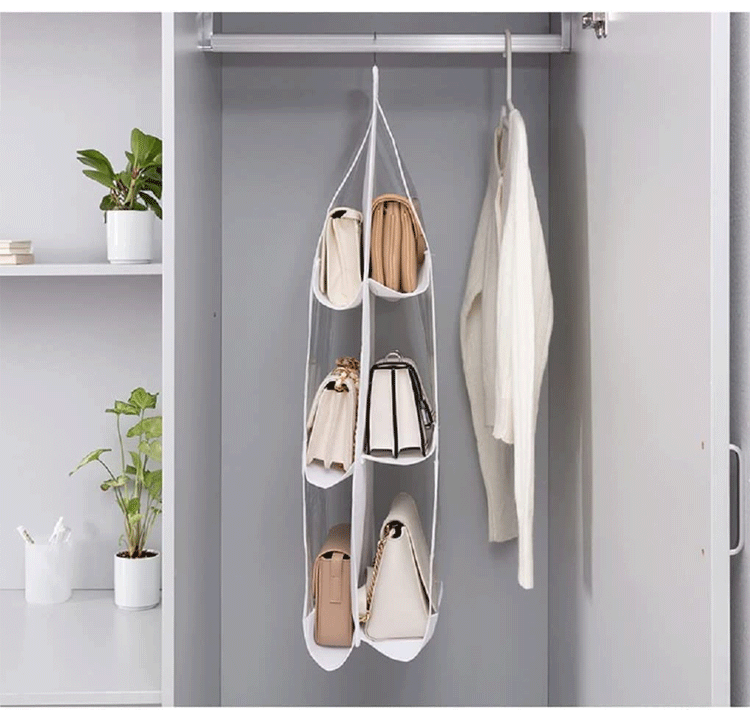 【50% de descuento】Bolsa de almacenamiento con diseño de suspensión de dos lados, con seis capas