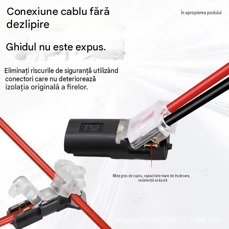 🥳 Reducere 50%! ⏰【1000 de bucăți în stoc】Conector electric fără dezizolare, cu clemă de blocare, închidere sigură și design antiderapant ⚡️