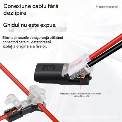 🥳 Reducere 50%! ⏰【1000 de bucăți în stoc】Conector electric fără dezizolare, cu clemă de blocare, închidere sigură și design antiderapant ⚡️